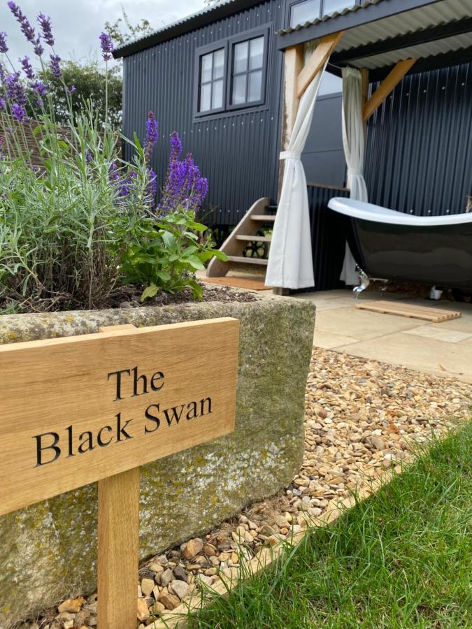 The Black Swan Shepherd Hut Ketton Eksteriør billede